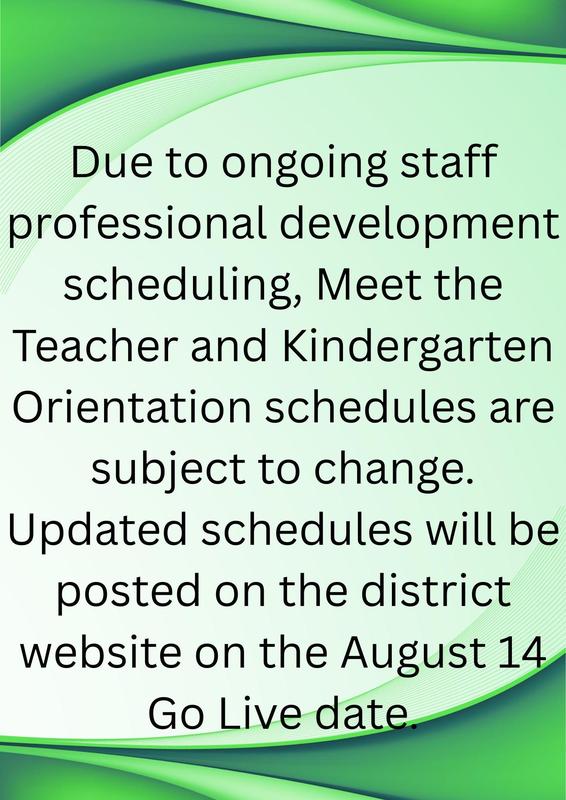 2026 Meet the Teacher & Kindergarten Orientation Schedules Featured Photo