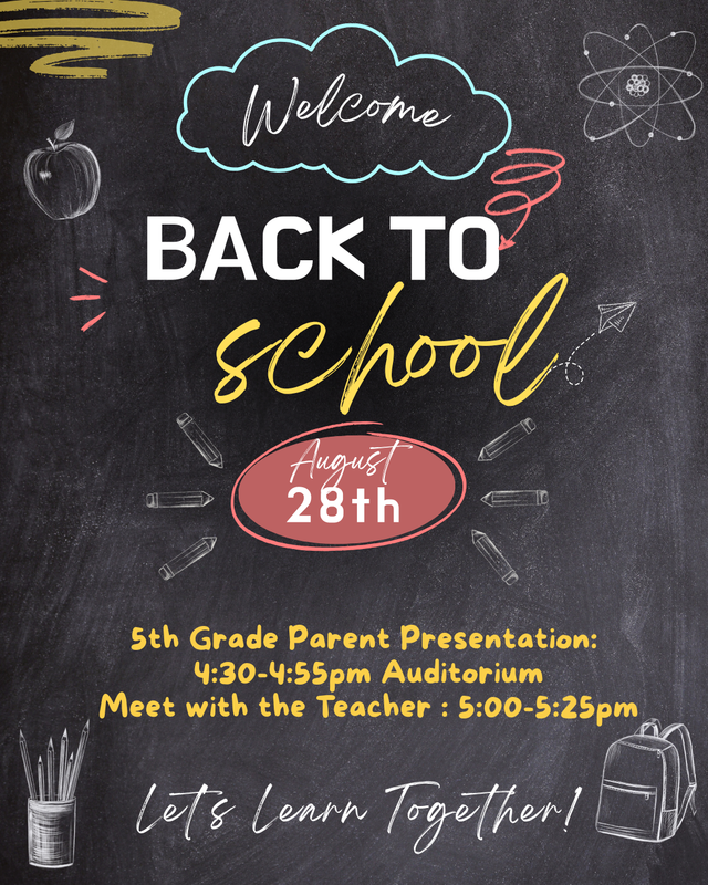 5th Grade Back to School