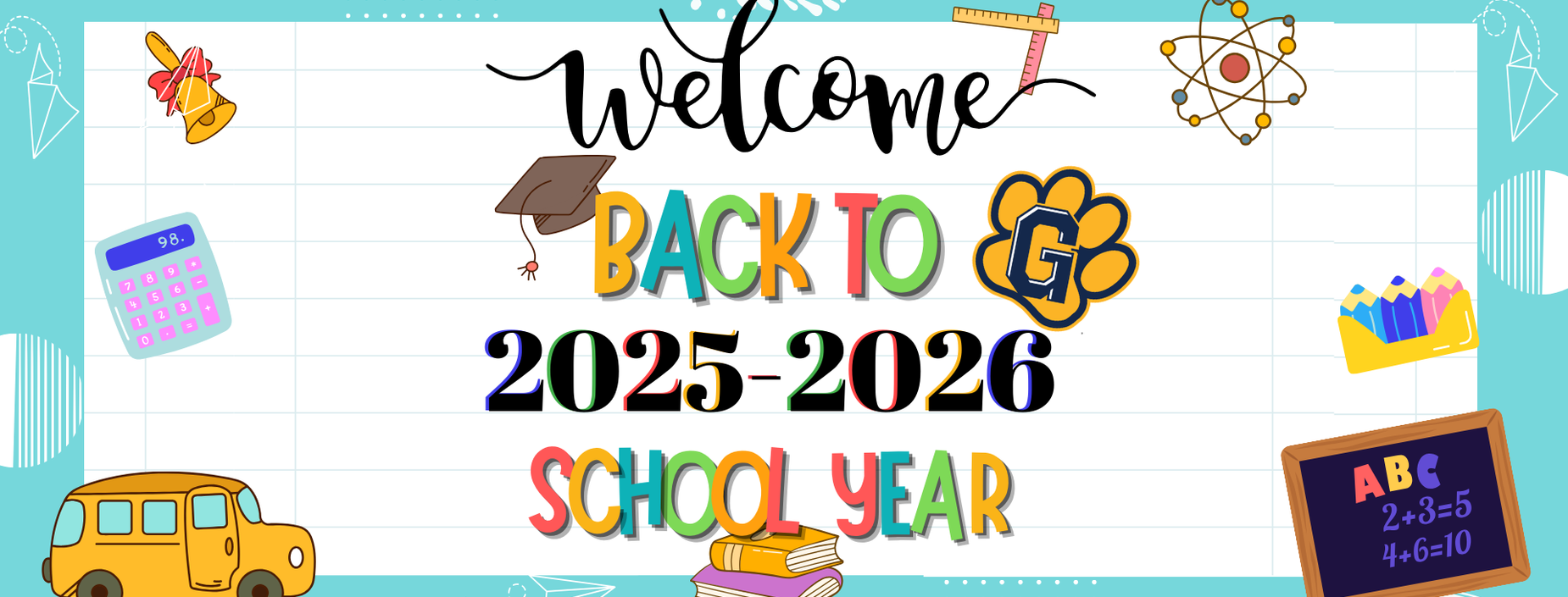 Welcome back to school banner