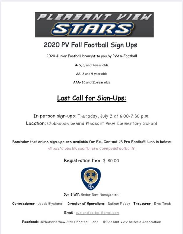 Football Sign up