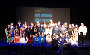Cast and crew members of the TKHS Fall Play - "This Murder was Staged."