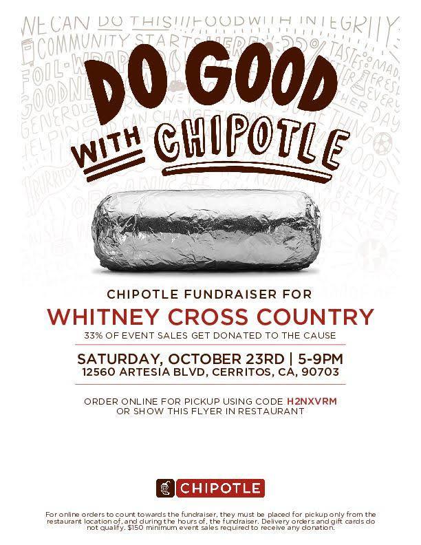 Cross Country fundraiser flyer