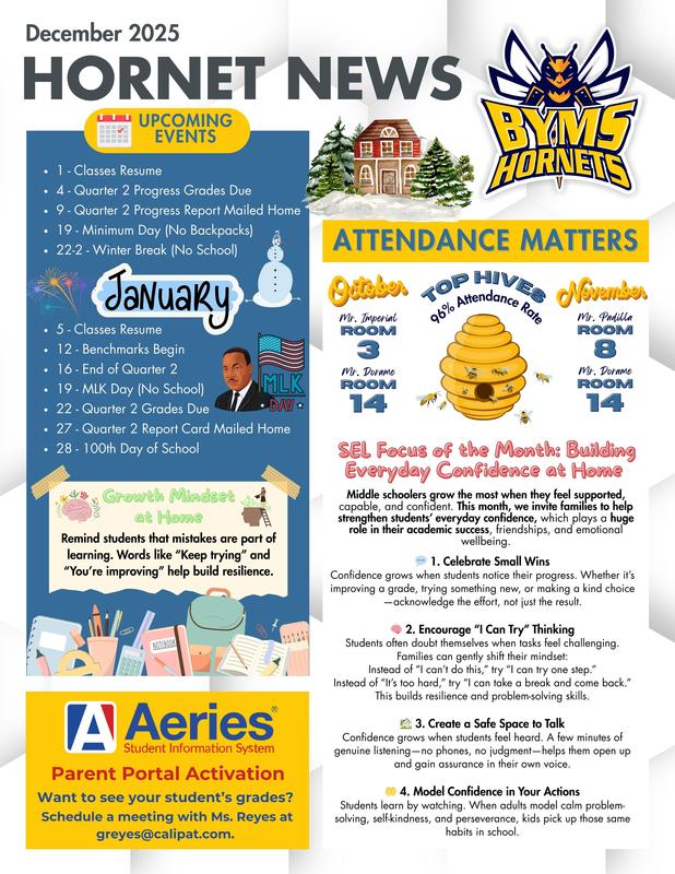 BYMS Hornet News - December