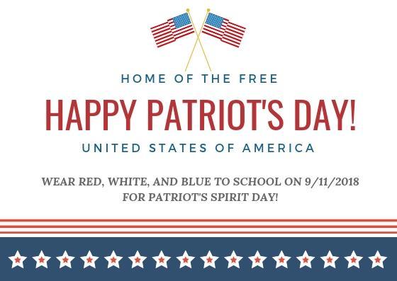 Patriot's Day Spirit Day 9/11/2018 Featured Photo