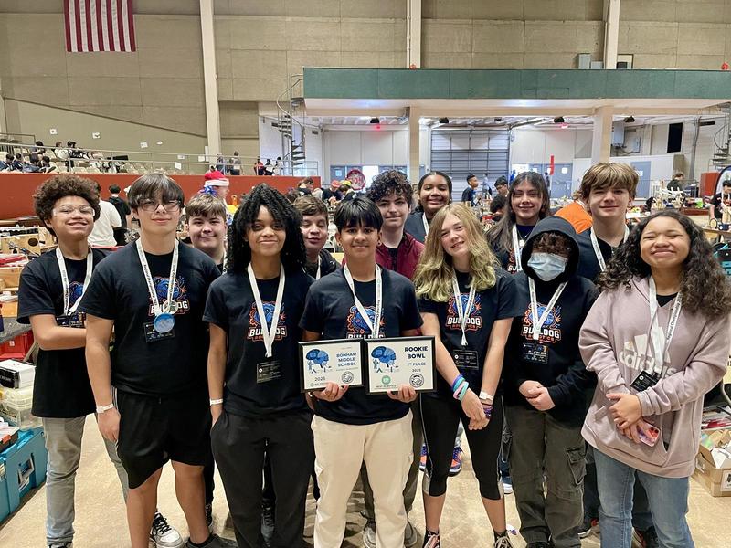 Bonham MS Robotics won BEST Rookie Bowl