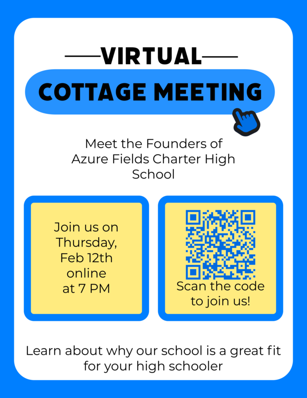 Flyer with QR link for Virtual Cottage Meeting