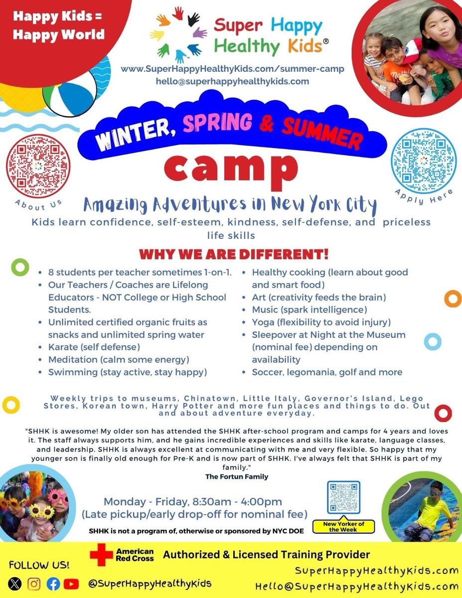 SHHK Summer Camp 2026 Flyer