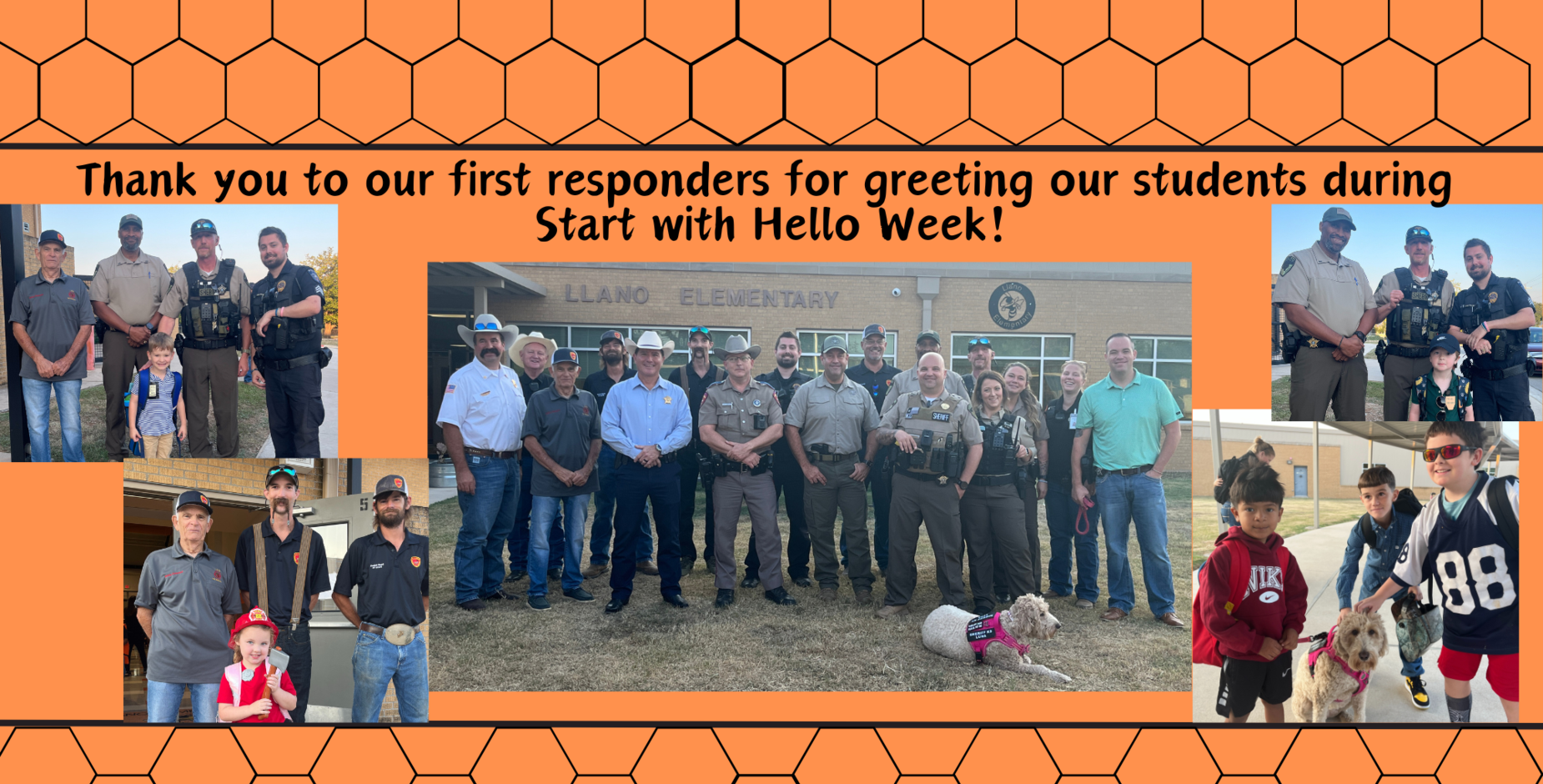 Start With Hello Week teaches children to be kind and make new friends.  On Wednesday, first responders greeted our students!