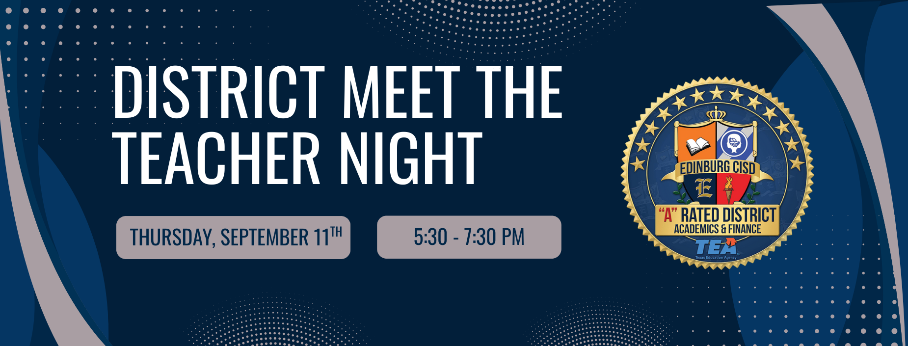 a picture with meet the teacher night information