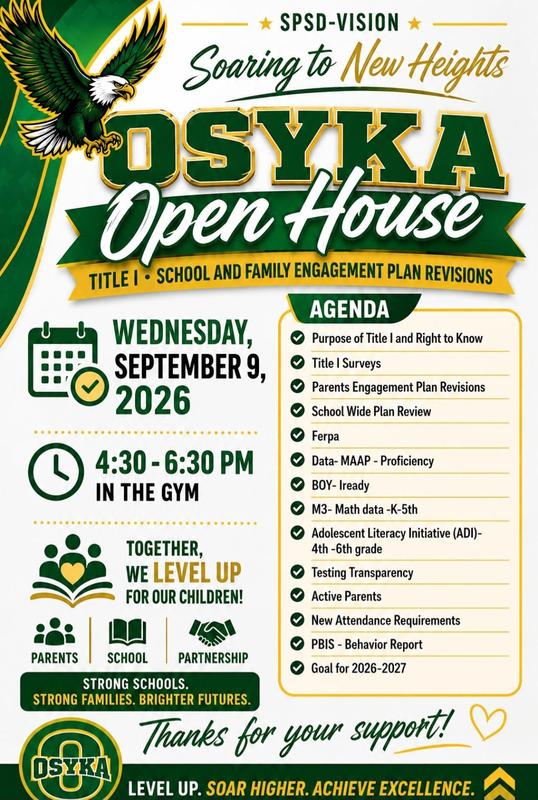 spsd oes open house sept 2026