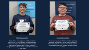 student picture with text of reason chosen