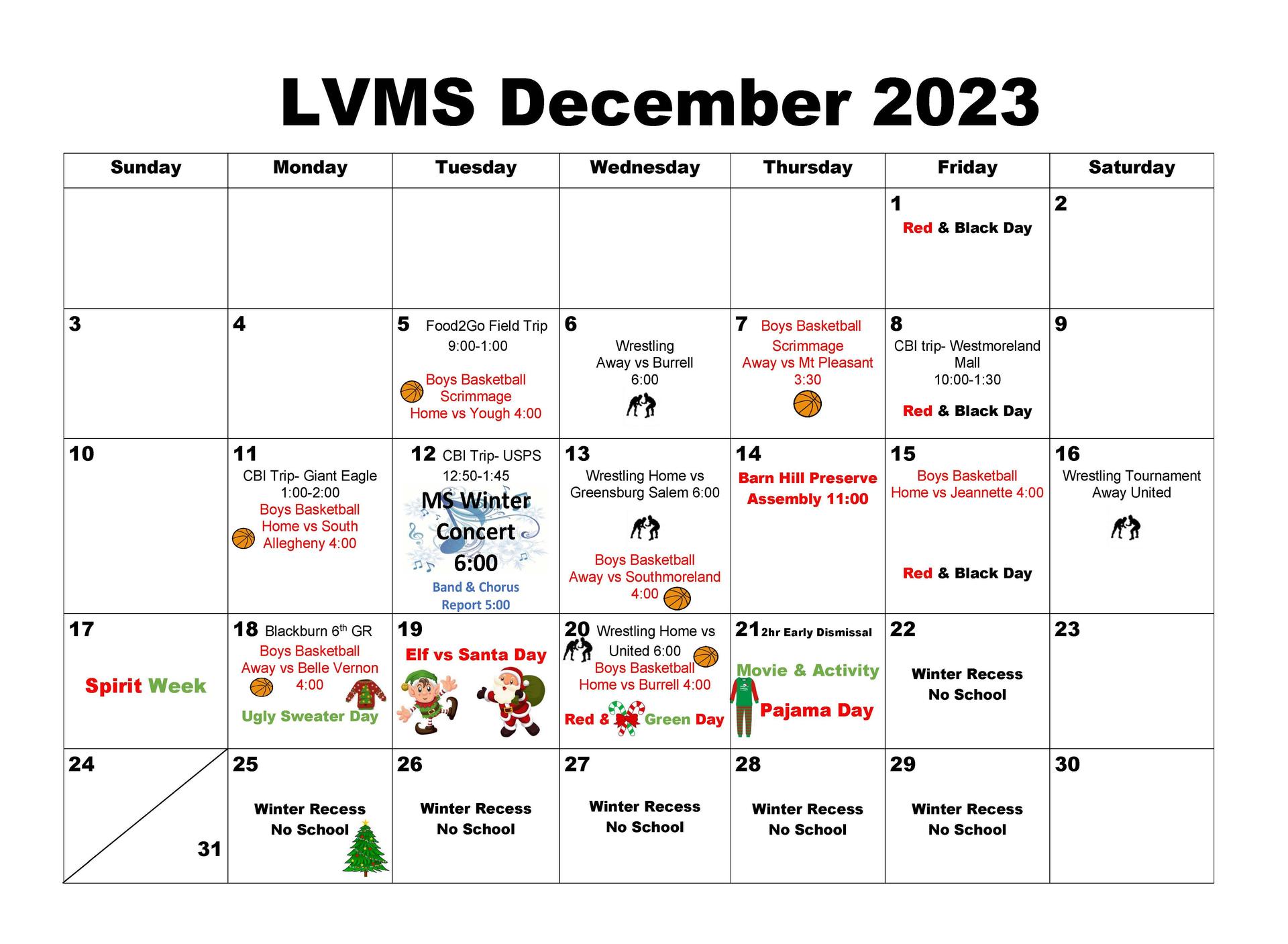 Calendar Ligonier Valley Middle School Ligonier Valley School District