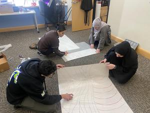 Our CYSP students have been hard at work bringing their mural project to life in the library!