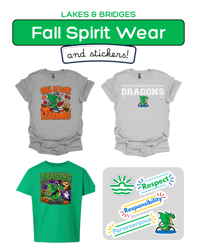 thumbnails of spirit wear and stickers