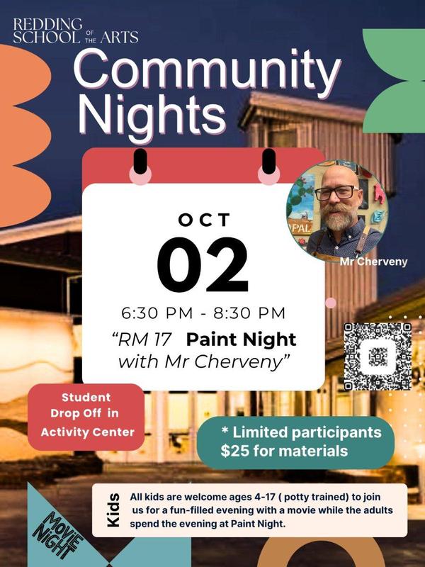 Parent Paint night 10/2 6:30 PM – 8:30 PM