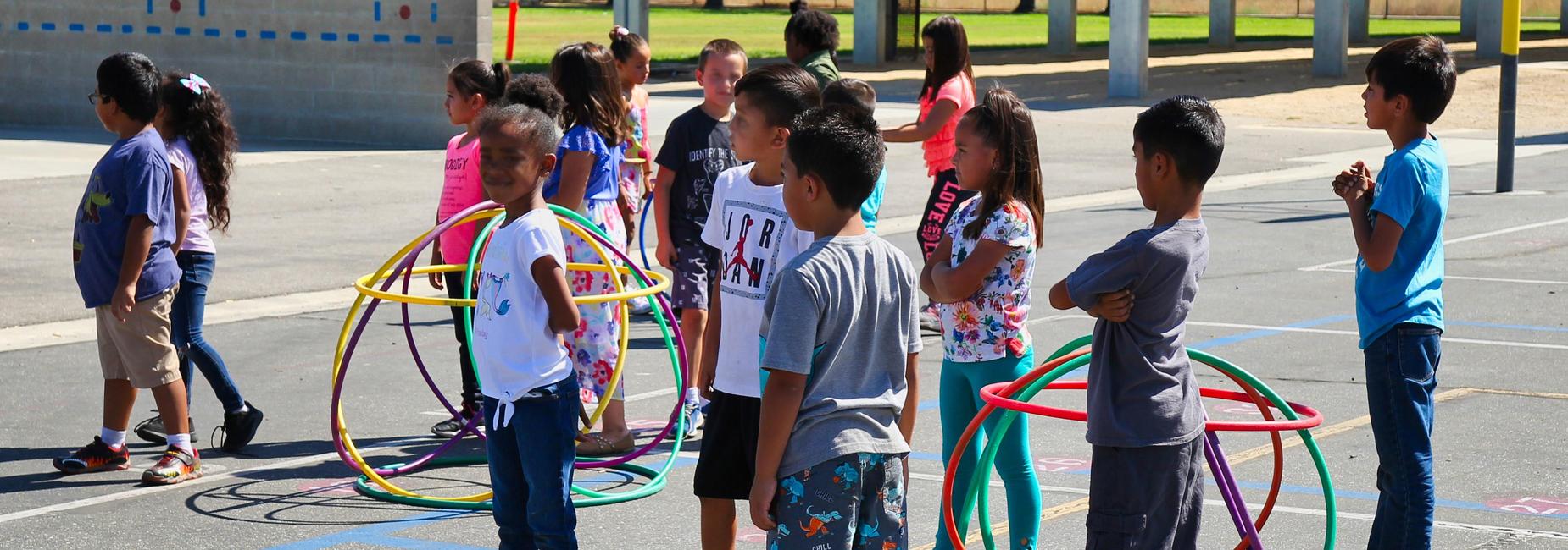 Students at P.E.