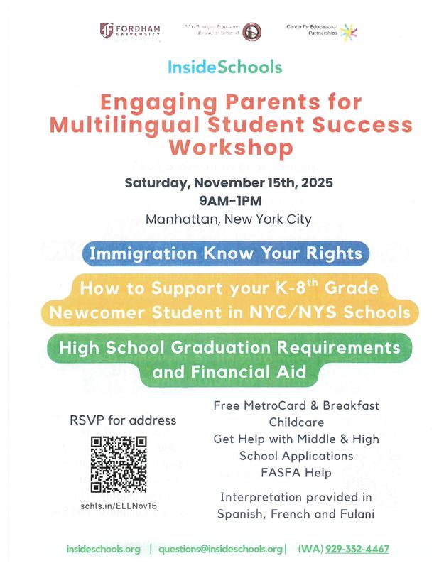 Multilingual Student Success Workshop. English