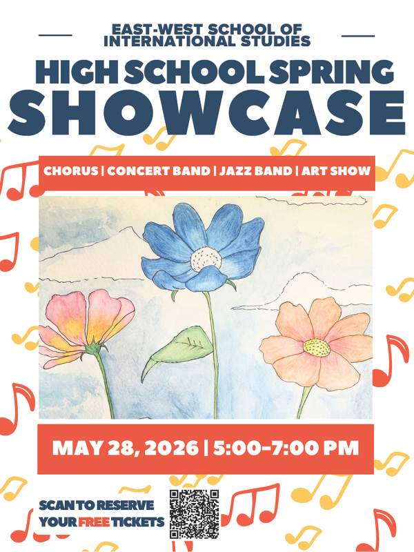 EWSIS High School Spring Showcase Flyer in English