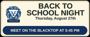 Back to School Night Announcement