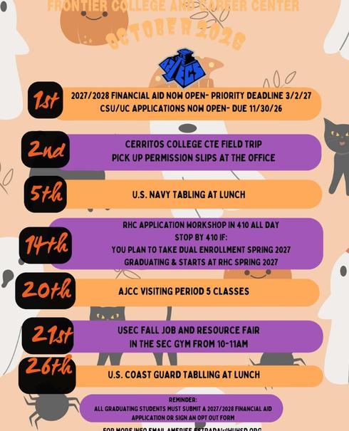 FHS College & Career Center Events