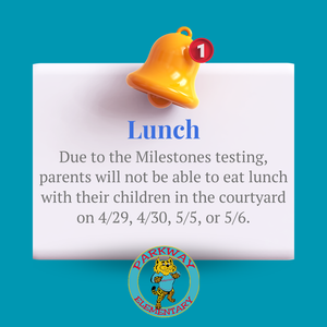 no lunch with students during testing
