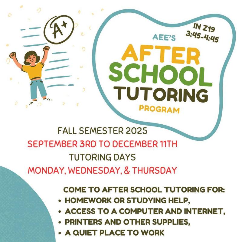 After School Tutoring Schedule