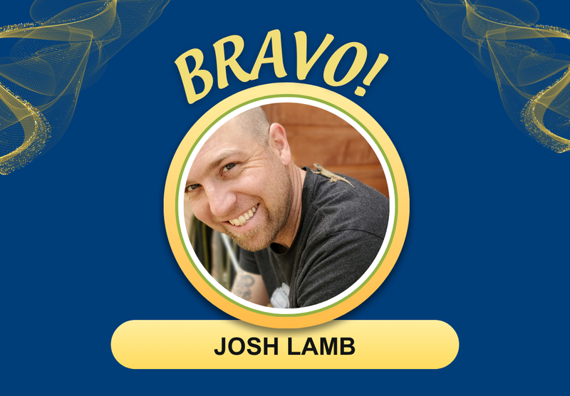 Bravo Award winner Josh Lamb