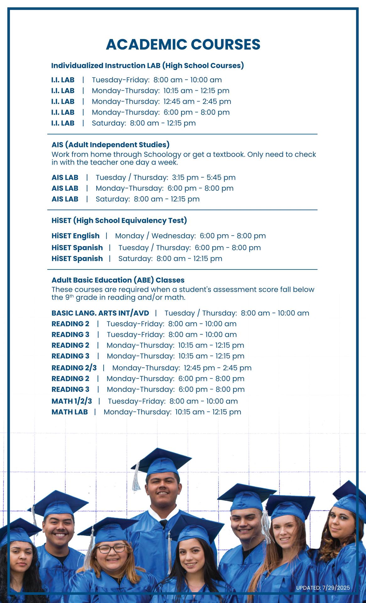 Class Schedule