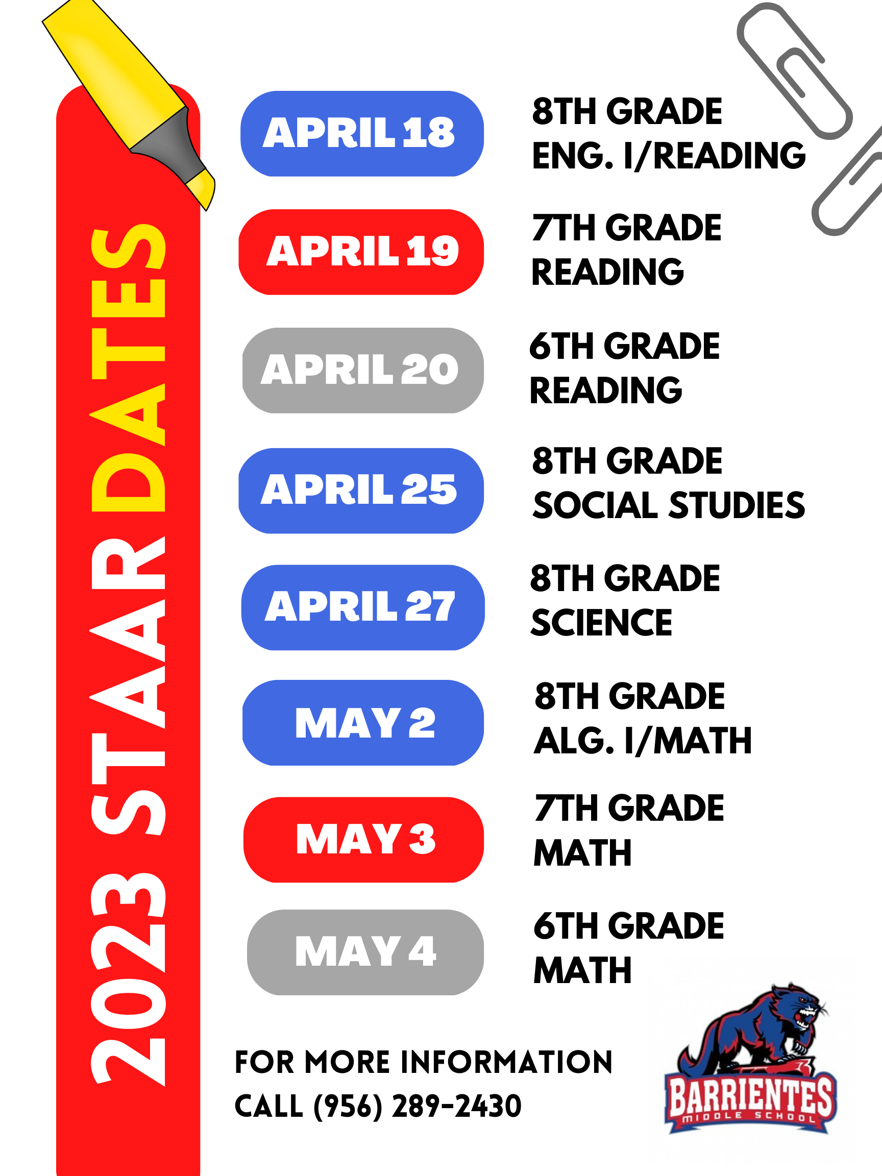 staar-testing-schedule-barrientes-middle-school