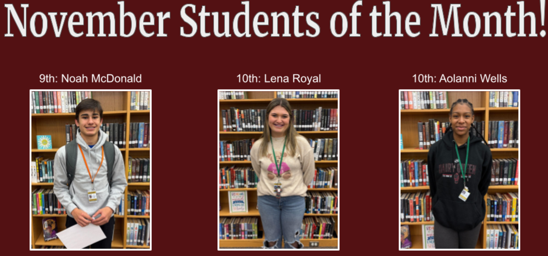 November students of the month