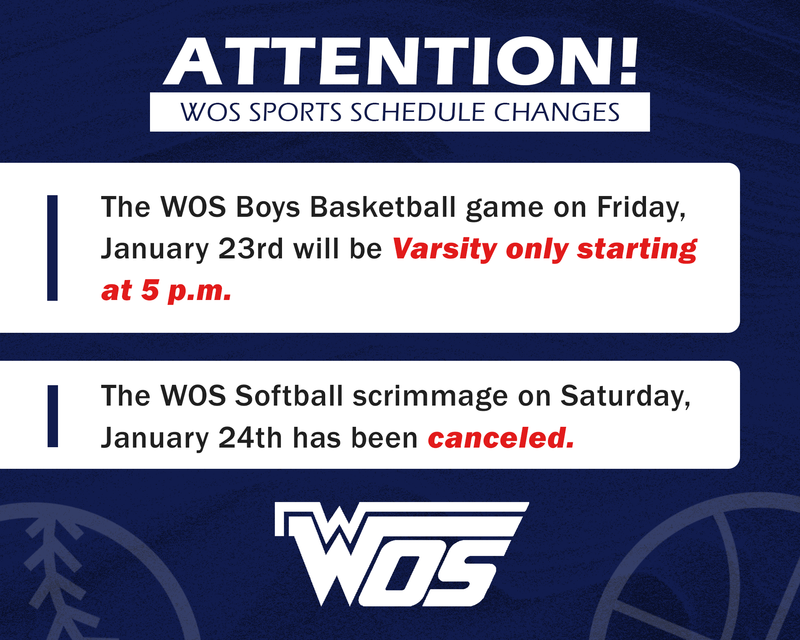 Sports Schedule Changes