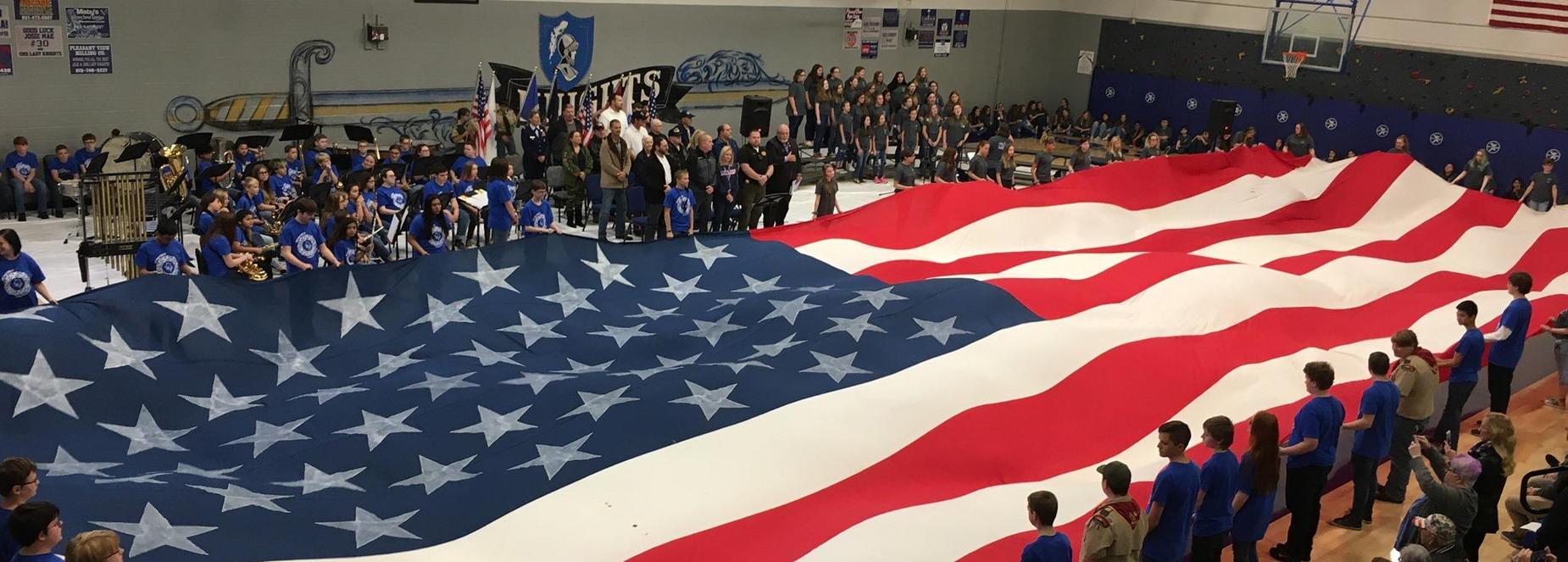 The Sycamore Middle School Veterans Day program.
