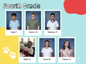 red, yellow, and teal background with announcement and student faces plus wildcat mascot