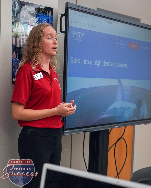 - TSTC representative presents opportunities found within the TSTC program.