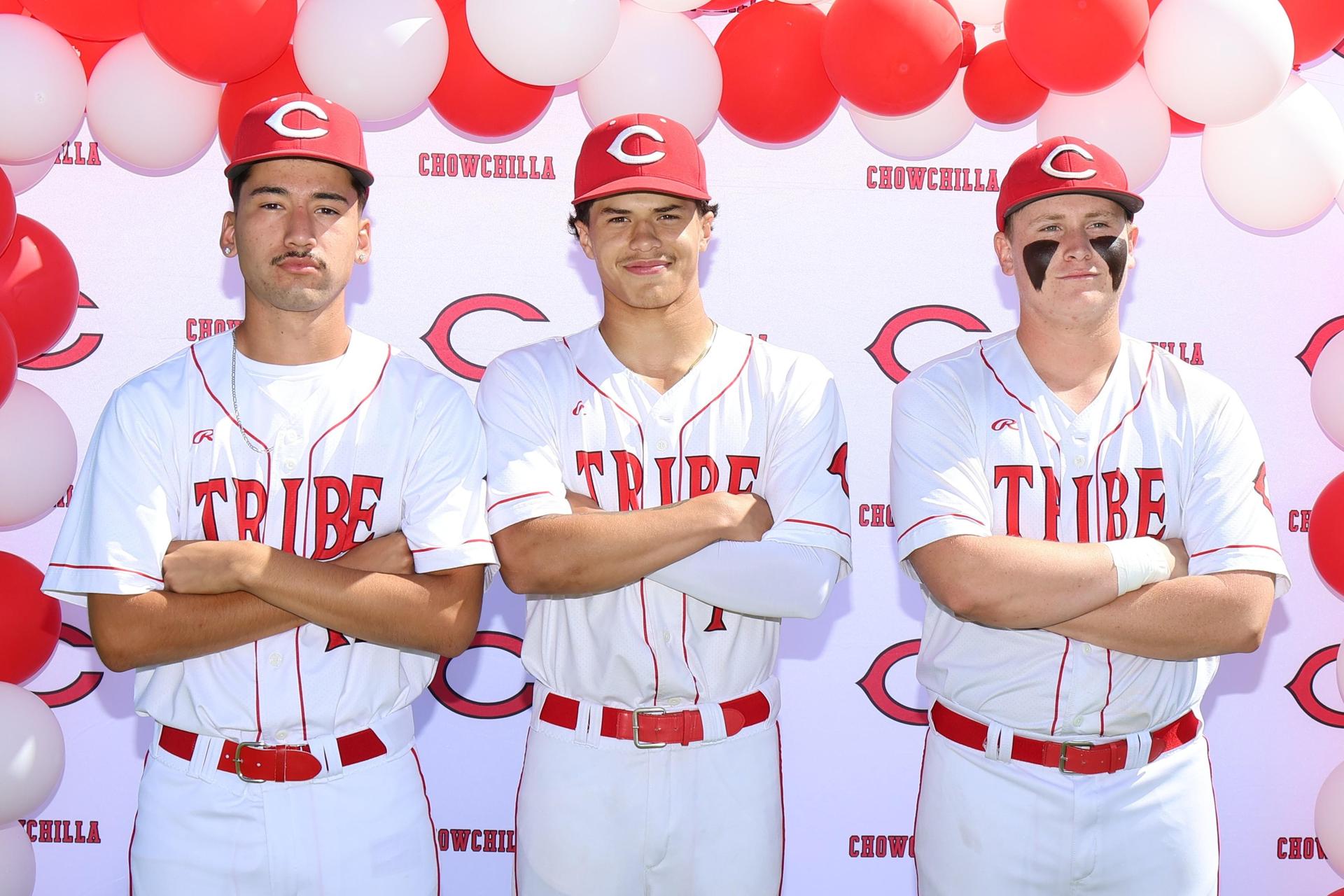 senior baseball players and their escorts