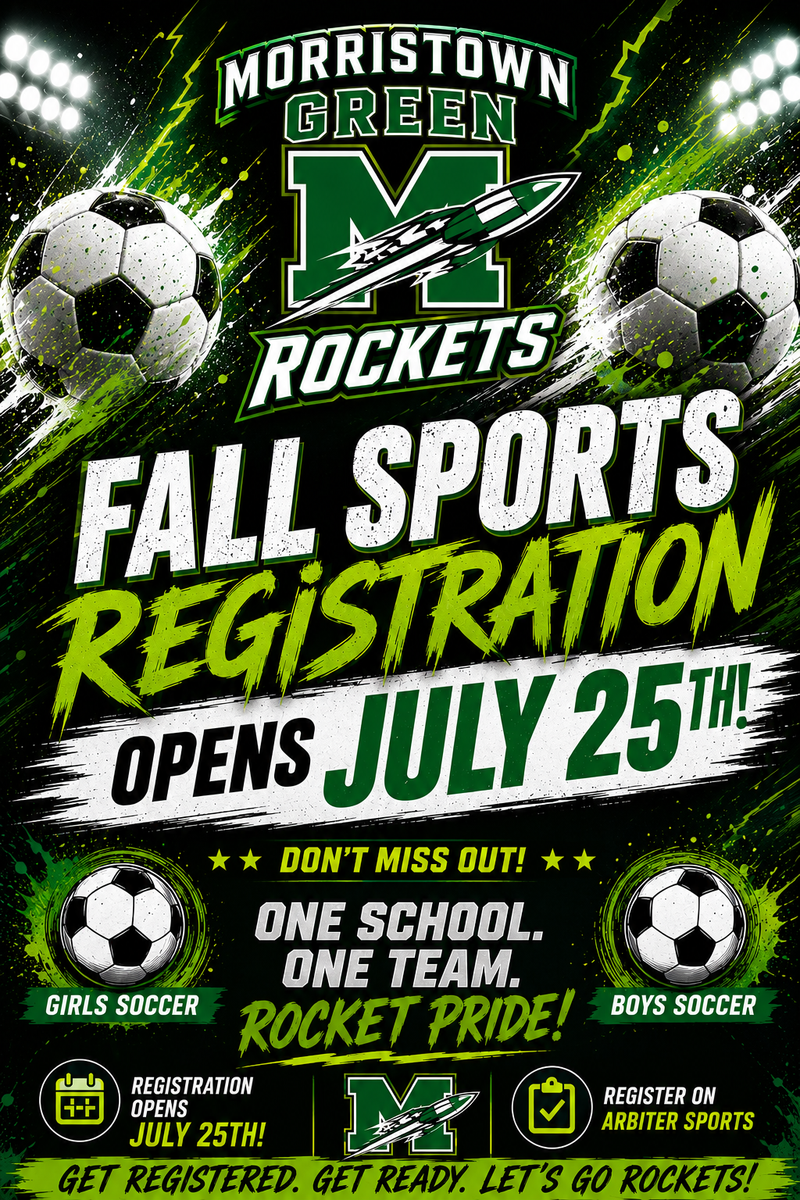 Poster for fall sports registration