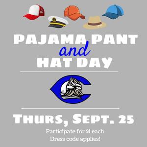 PBIS PJ Pant and Hat Day September 25th