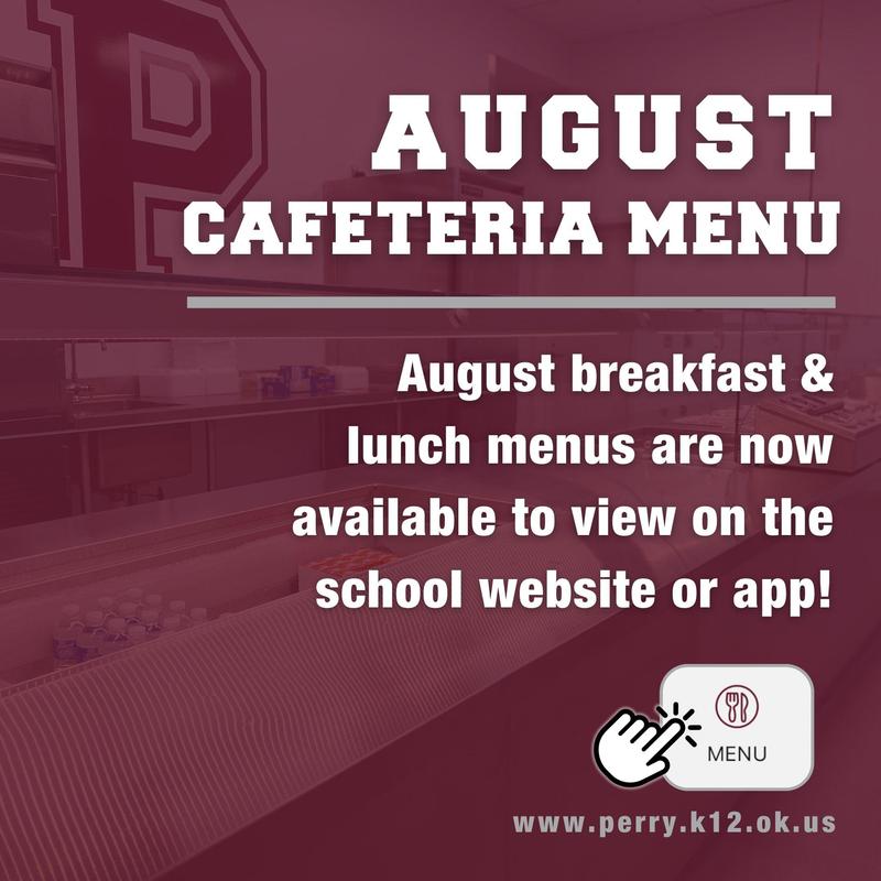 August lunch menu
