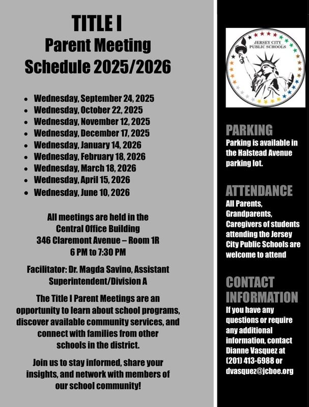 Title 1 Parent Meeting Schedule