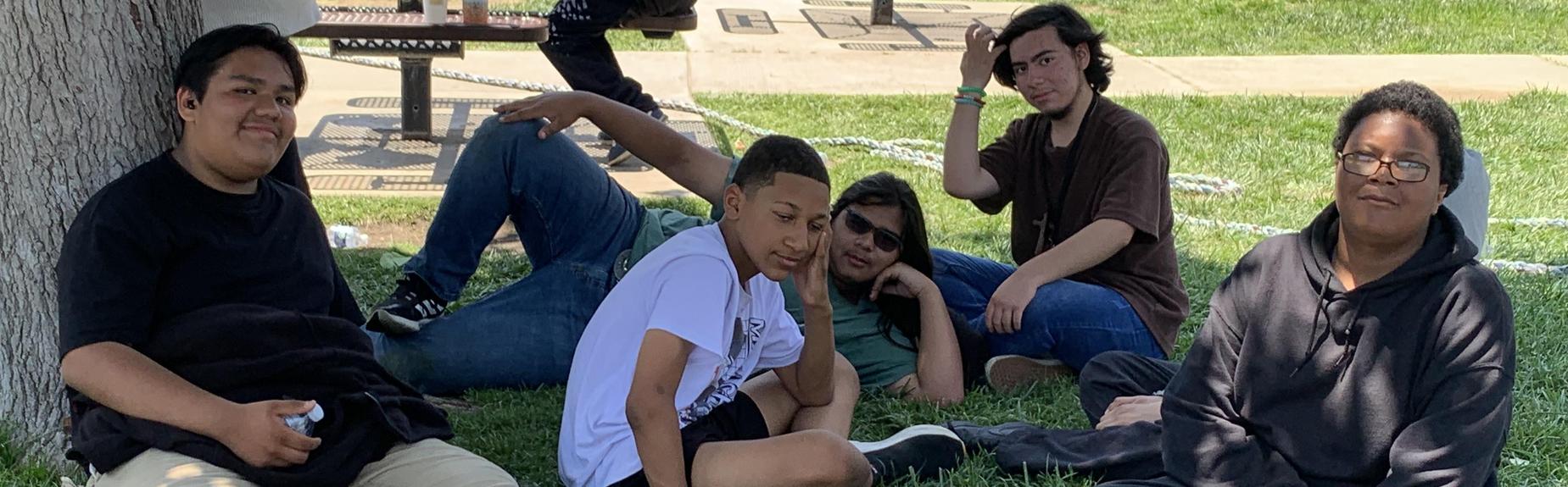 Students relaxing
