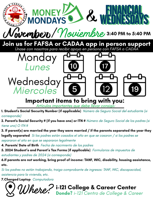 Financial Aid Workshops for Seniors and their Families! Featured Photo