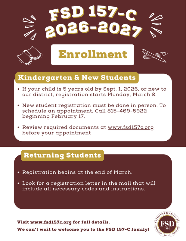 Kindergarten and New Student Registration now open. Call to make an appointment.