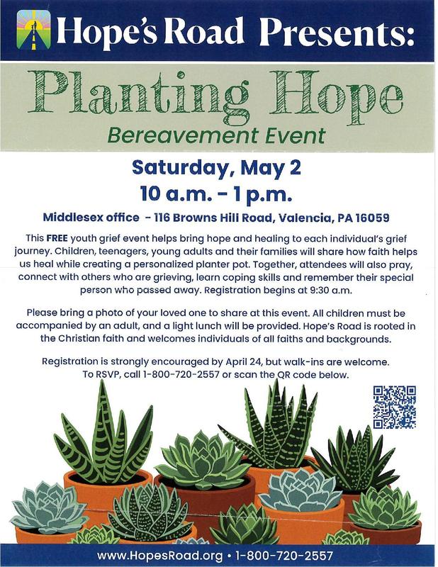 flyer for Planting Hope