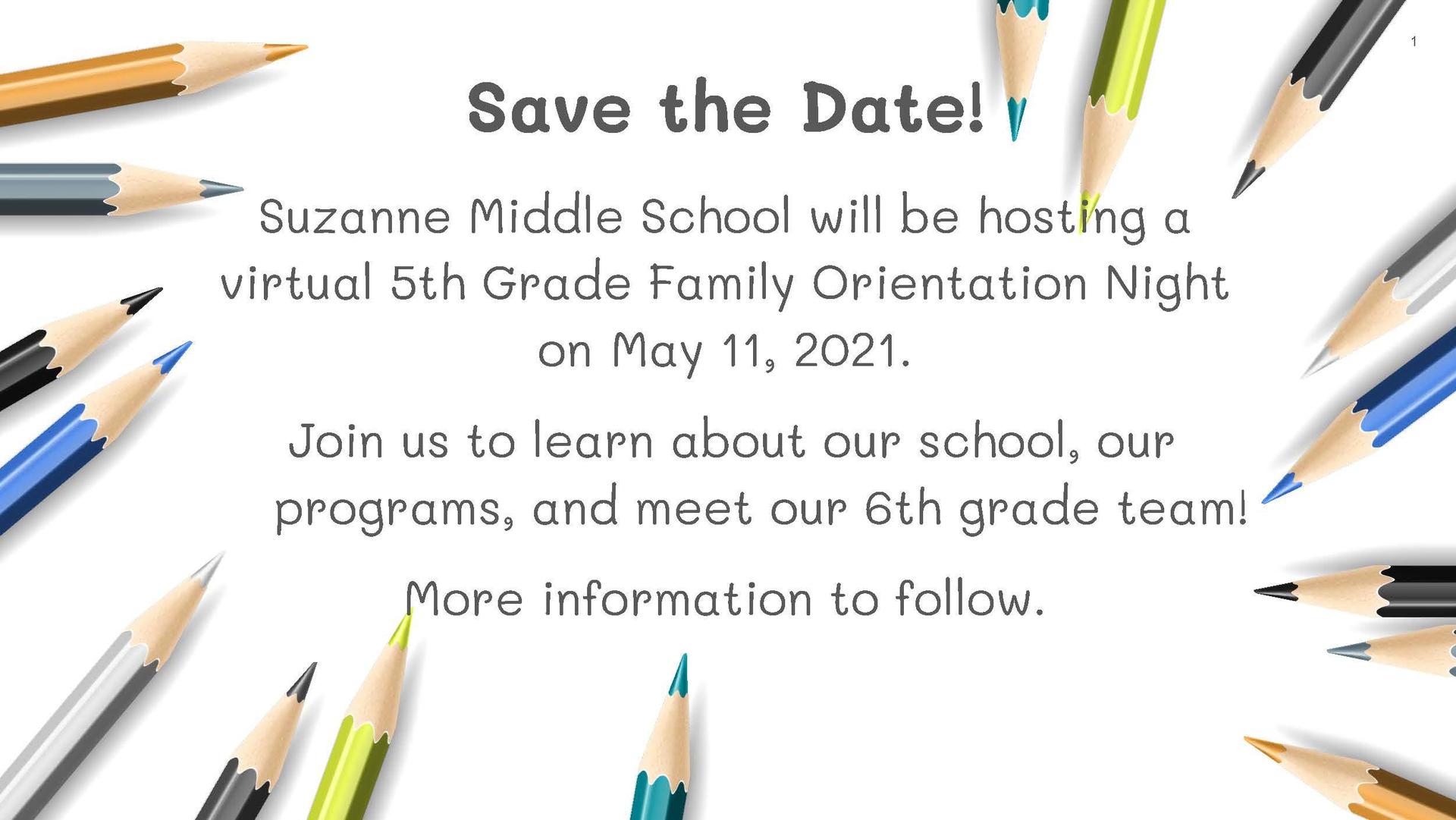 Suzanne Middle School Orientation