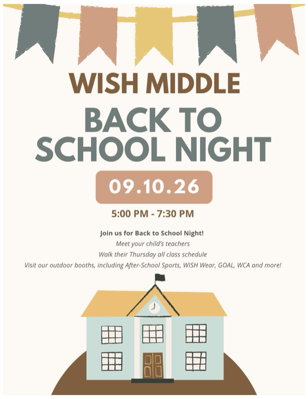 Back to School Night at WISH Middle - 9/10! Featured Photo