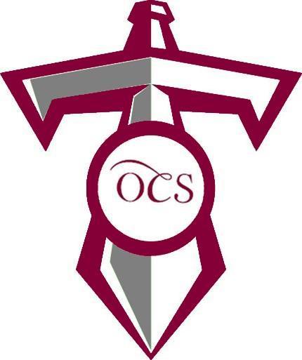 OCS logo featuring a sword and emblem.