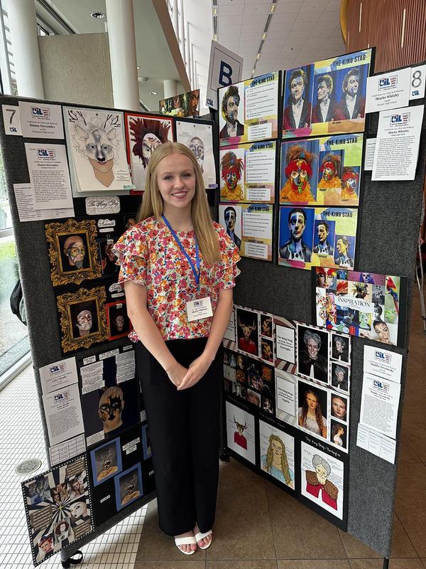 Shaylee Whiteley with her hair and makeup designs