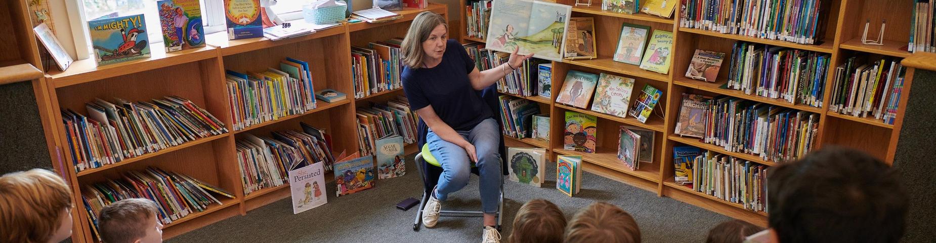 Library time with kindergarten