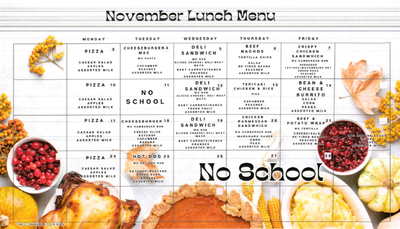 November Menus Featured Photo
