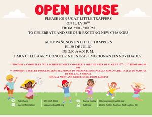Open House Flyer with information on preschool meet and greets
